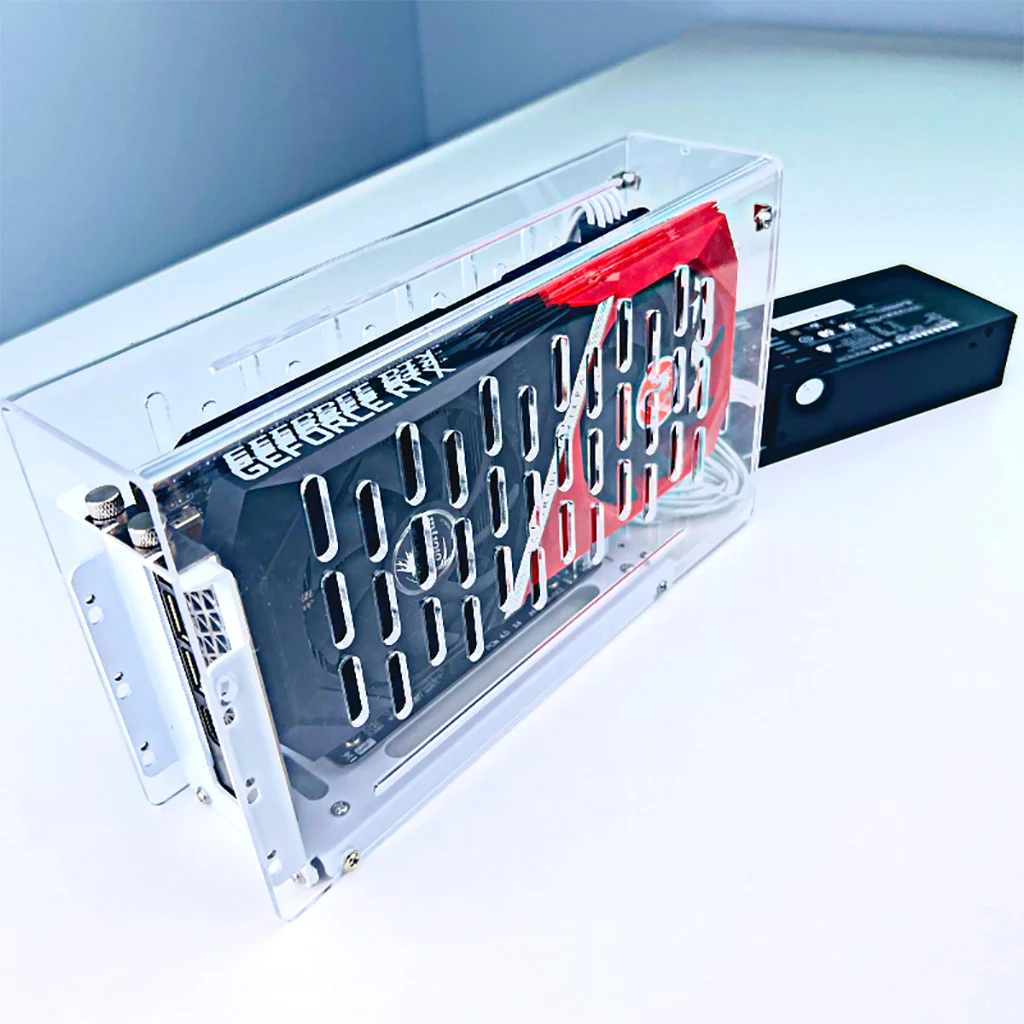 EGPU Laptop Externe Grafikkarte Metallhalterung + Acrylrahmen Videokarten GPU-Dock-Halter für Oculink Externes PC-Gehäuse – Detail 14