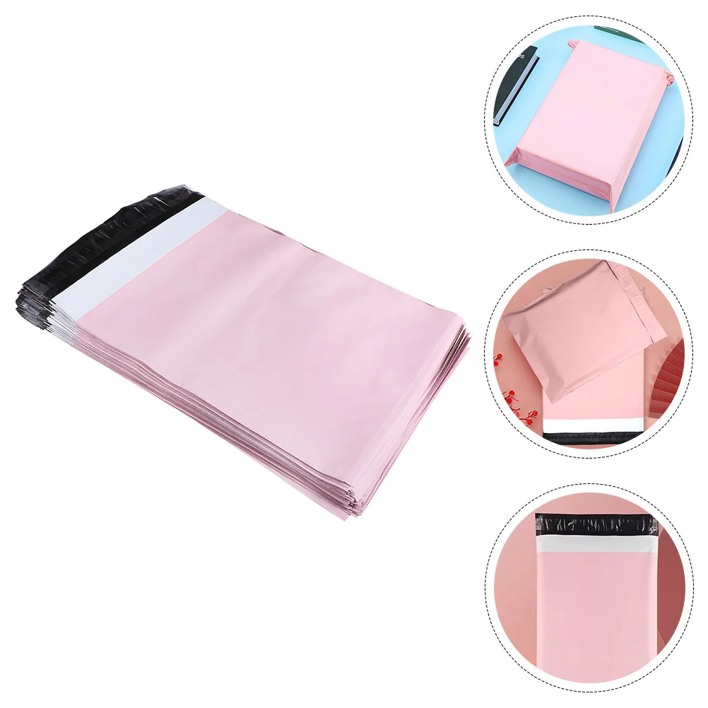 Bolsas de envío autoadhesivas de polietileno grueso, sobres de embalaje exprés ligeros y resistentes al desgaste para entrega de ropa, 100 Uds.