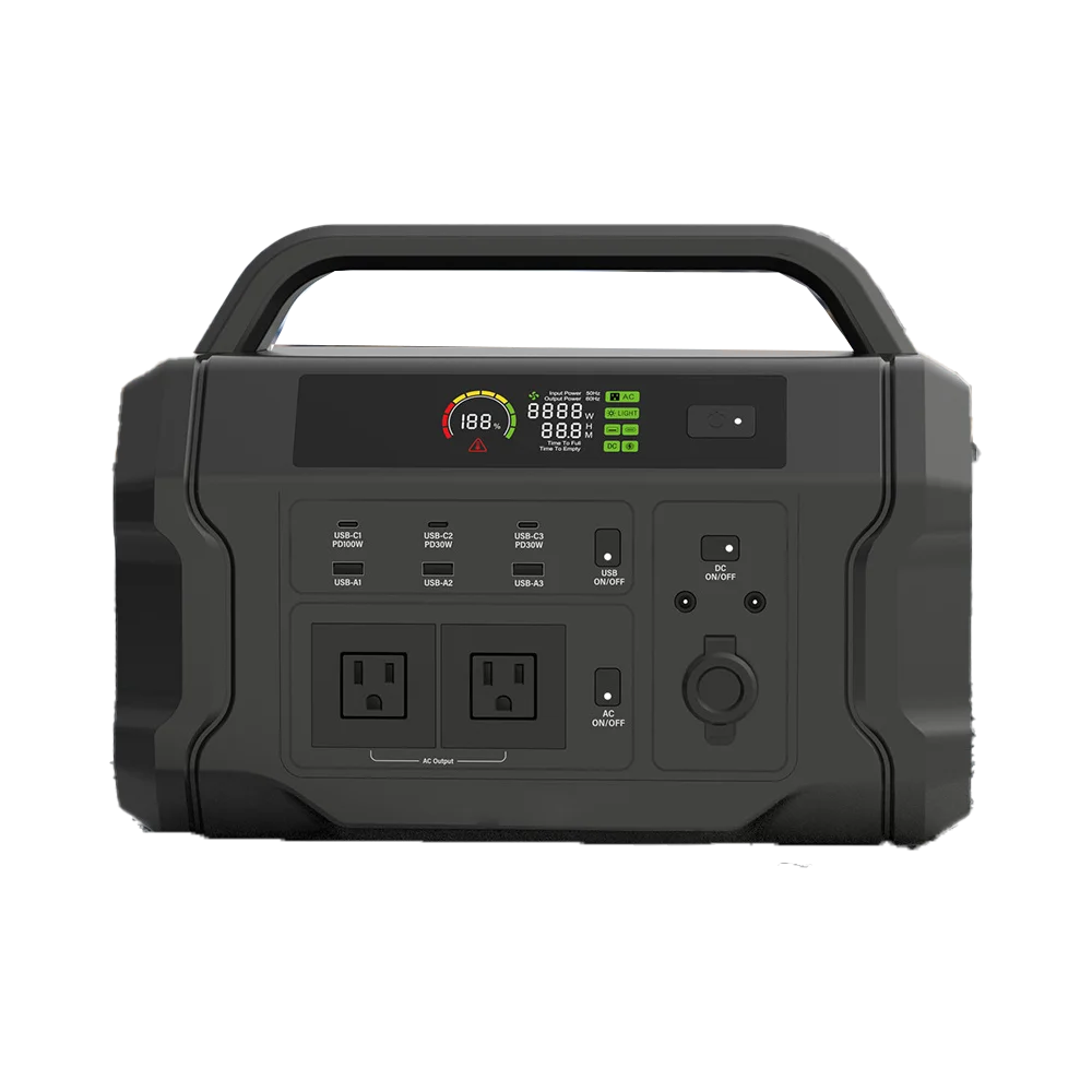 Very Handy 1200W 1120Wh Energy Storage  Power Station  LiFePo4 Battery Pure Sine Wave Portable Outdoor Power Supply