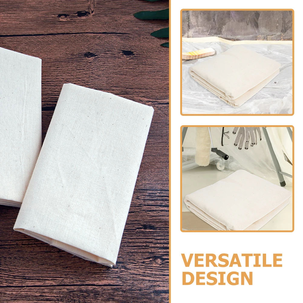

Washable Reusable Cotton Dust Sheets 170x200cm Floor Furniture Cover Paint for Home Renovation for floor