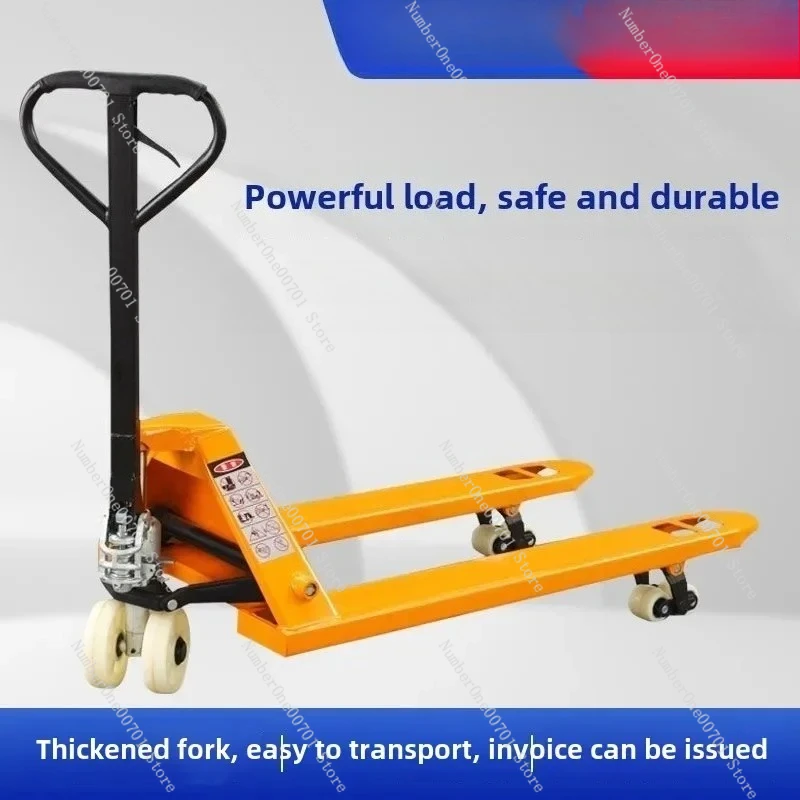 manual forklift hydraulic truck 2 tons 3 tons loading and unloading lifting small hand-pulled forklift manual trailer