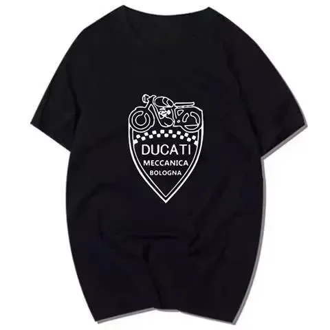 2026 Men Motorcycle Performance Letter Graphic T Shirt Biker Culture Printed Short Sleeve Loose Streetwear Crewneck Tee
