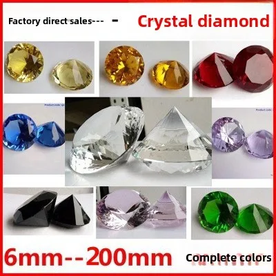 Colorful Crystal Gemstones Artificial Crystal Diamonds Transparent Decorative Diamond Ornaments Colored Crystal Glass Diamonds
