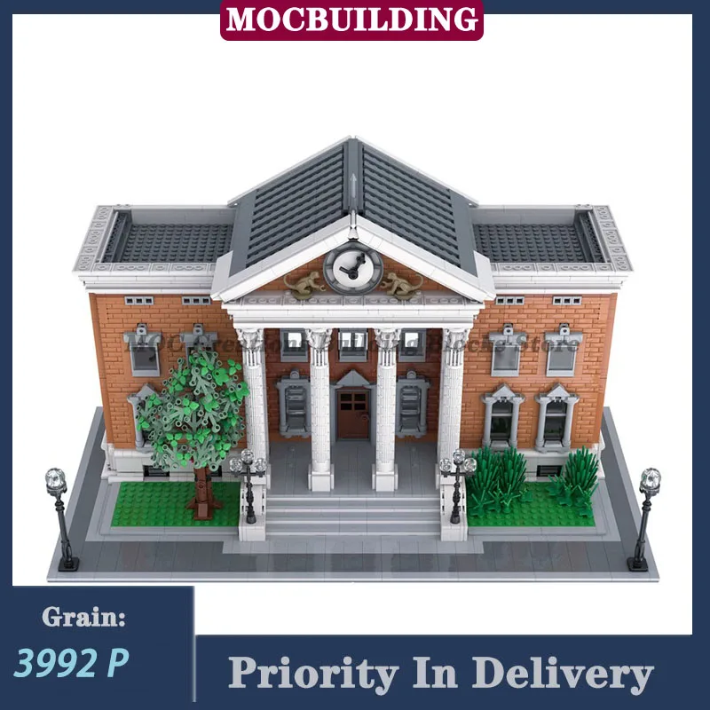 

MOC City Architecture Movie Scene Clock Tower Set Model Building Blocks Time Collection Toys Gifts