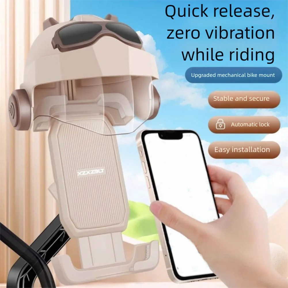 

Waterproof Motorcycle Mobile Phone Holder Cradle Clip Adjustable Navigation Phone Holder Shock Resistant 360 Degree Rotate