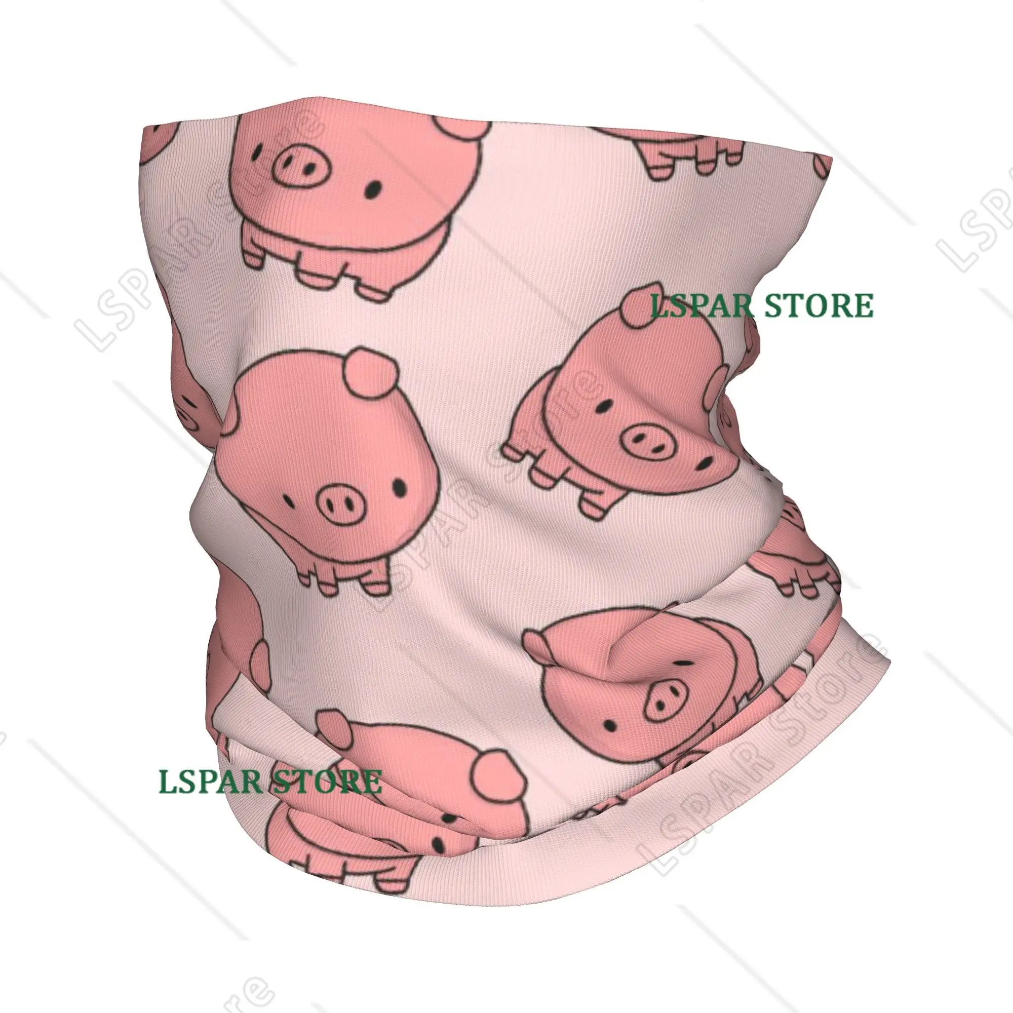 

Cute Chubby Pig Bandana Winter Neck Warmer Women Windproof Wrap Face Scarf for Hiking Animal Gaiter Headband