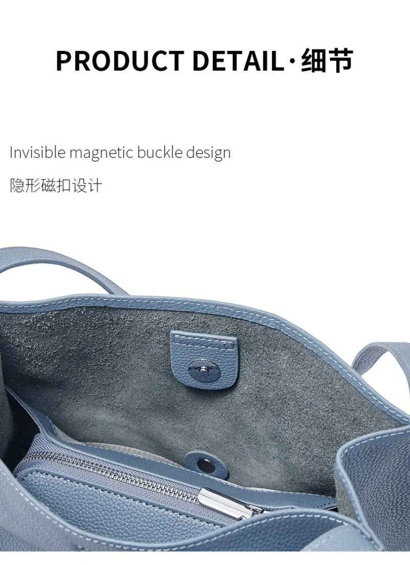 Luxury Cow Leather Tote Bag Women 2025 Premium Office Bag Large Capacity, Fashion Shoulder Bag for Business & Travel