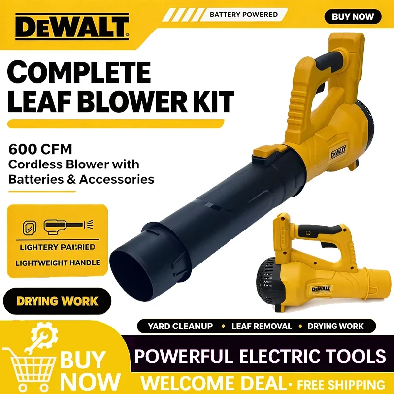 Dewalt GGJ03A Cordless Electric Leaf Blower Long Tube Blower Garden Leaf Sweeping Tool Home Courtyard Snow Cleaner for Battery