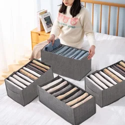 Foldable Storage Organizers Drawer Closet Divider Boxes for Jeans Socks Bra Wardrobe Clothes Storage Underwear Organizers Sets