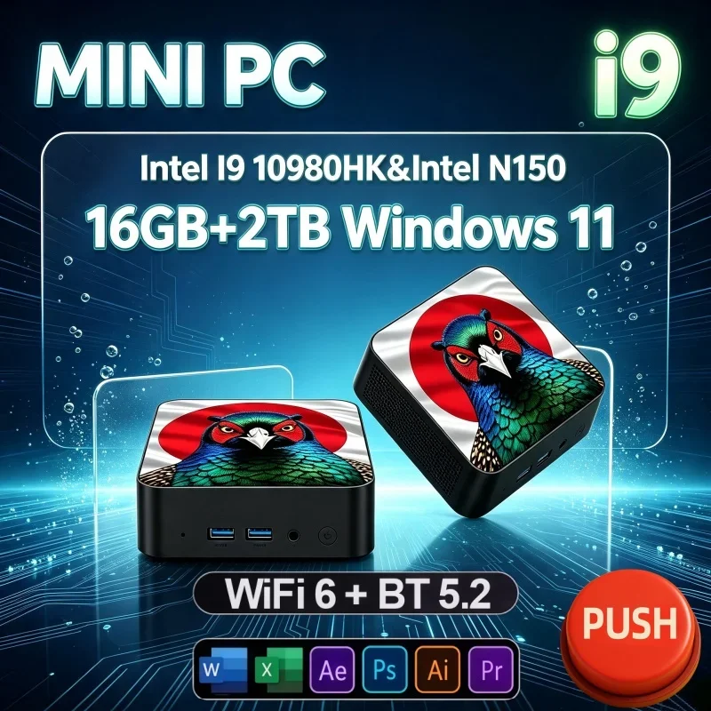 高速ポータブルミニpc-インテル-core-i9-10980hk-インテル-n150-16gb-ram-1tb-2tb-bt52-wifi6-ホームビジネス-ゲーマー向け小型デスクトップpc