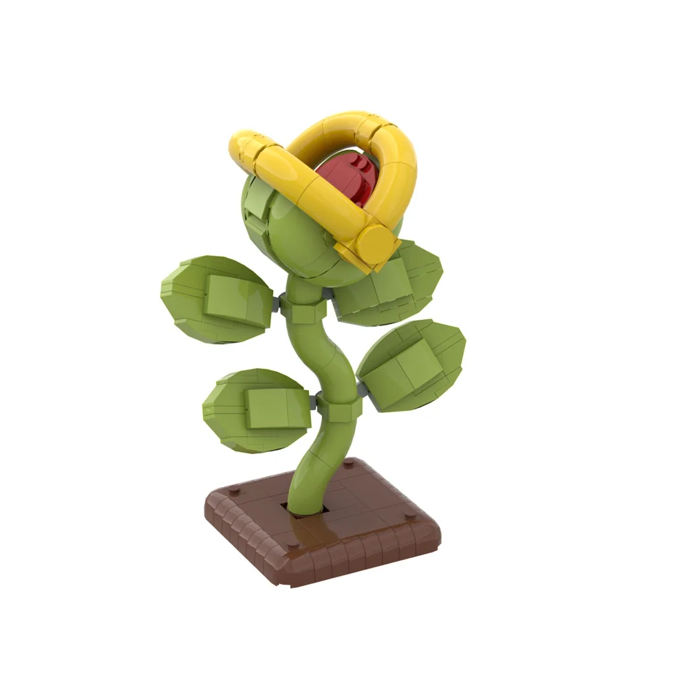 MOC Arcade Game Display Figure Magical Beanstalk Modell Building Blocks Piranha Pea Plant Hidden Vine's Ornament Brick Toy Gift