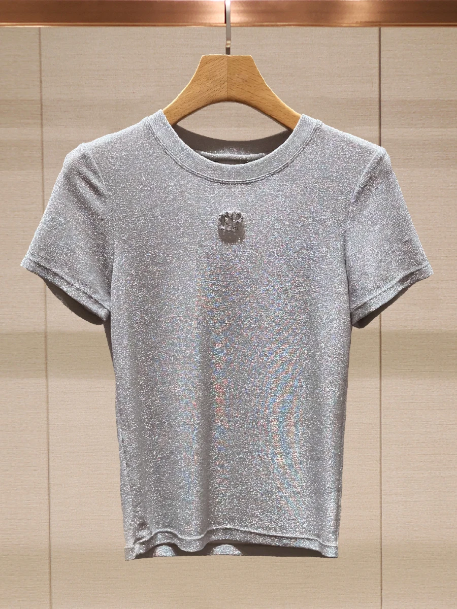 

Ele ort Sve круглая футболка Ne Diamond с встроенными глазами, женская модная летняя футболка, Новое поступление, женский топ для поездок на работу