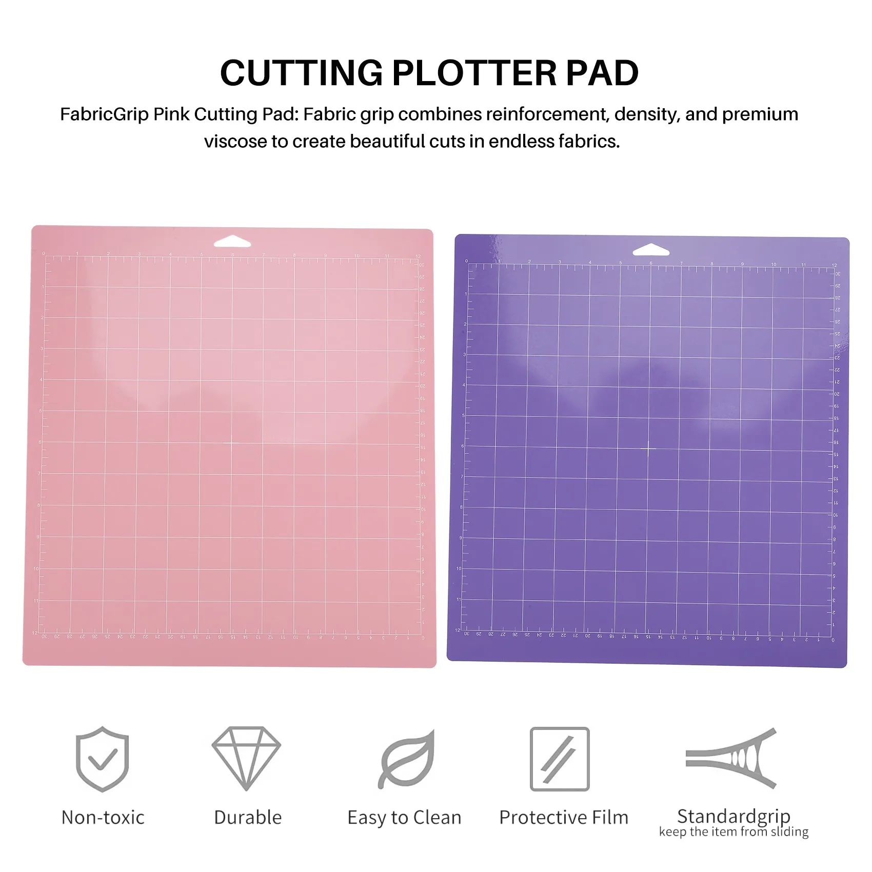 SLQZT 4 Pcs Mixed Color PVC Cutting Mat Grid Cutting Pads Cutting Plotter Pad Replacement Accessories for /Cameo 4