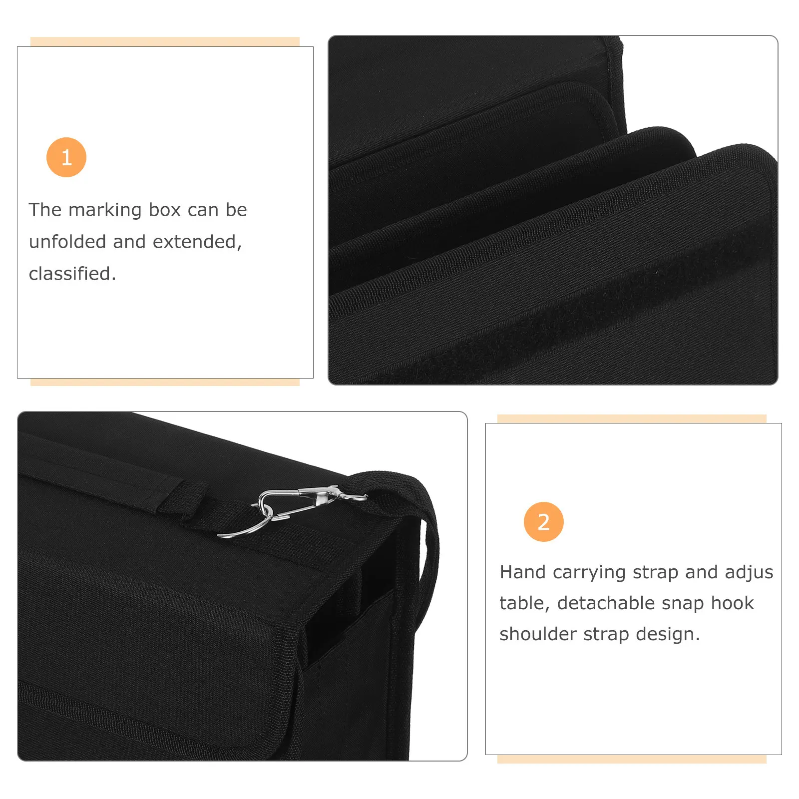 80 Slots Marker Storage Bag Solid Color Portable Storage Pouch Carry Handle for Artist Office Makeup Organizing