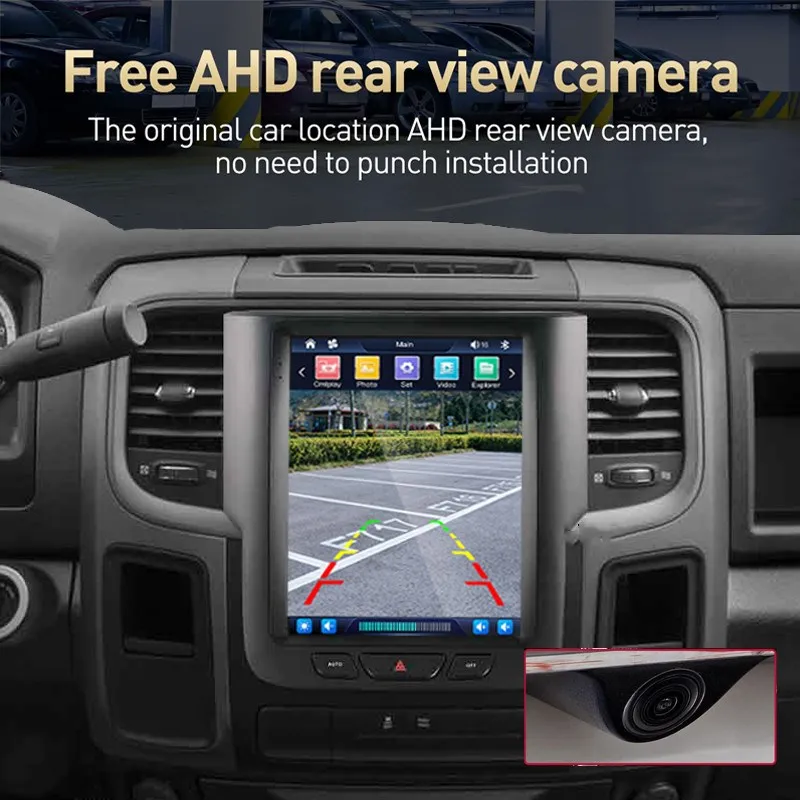 Android  Auto For Dodge Ram Pickup 1500 2013-2018 Multimedia Video Player GPS Navigation Android 13 Carplay 4G