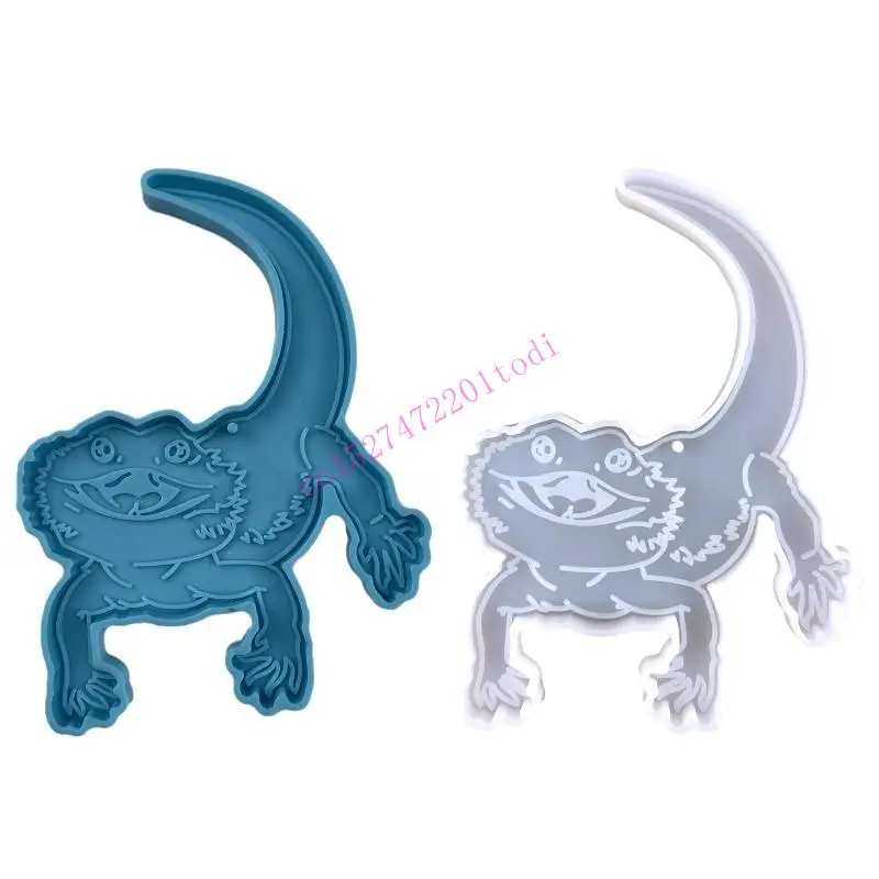 Resin Molds Animals Lizards Epoxy Casting Mold for Keychain Charm Silicone Mold Wall Hanging Halloween Decor M76B