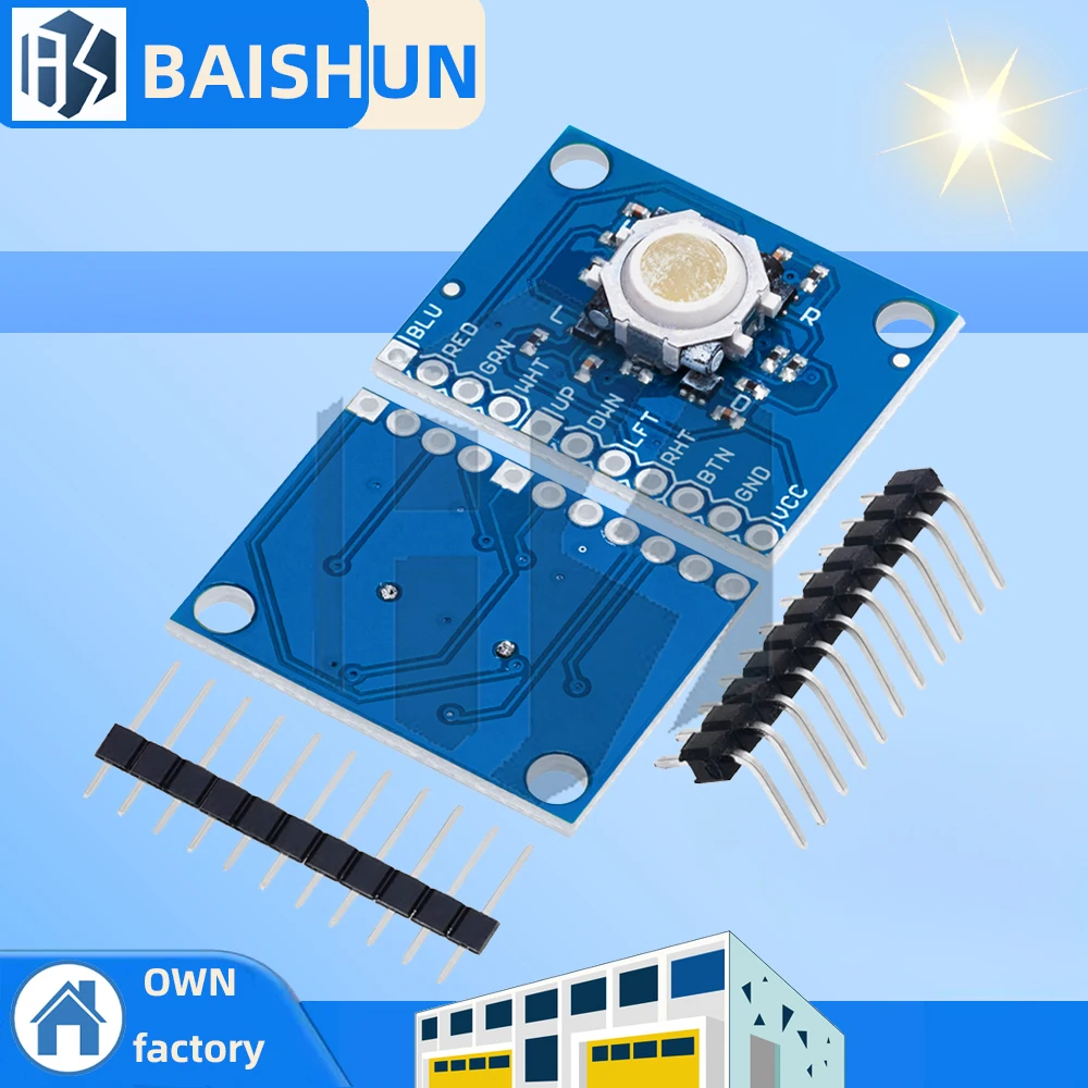 ‌BlackBerry Trackball Module – Hall Effect Sensor Interface with 360° Rotation for Embedded Systems