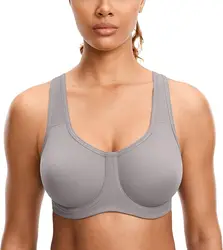 SYROKAN Sport Bra Women Max Control  Gym Fitness Tops Activewear Beathable Yoga Curve Underwear High Support Plus Underwire