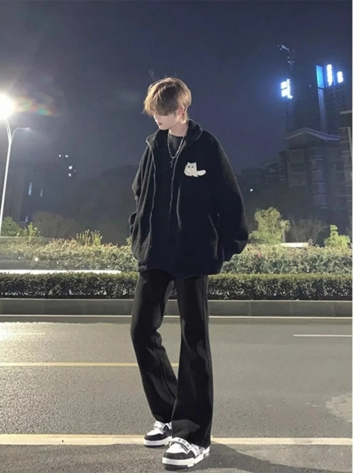 

Vintage High Street Men's Jeans Flared Straight Leg Casual Long Trousers Spring Autumn Wear Comfortable Denim Pants for Teens