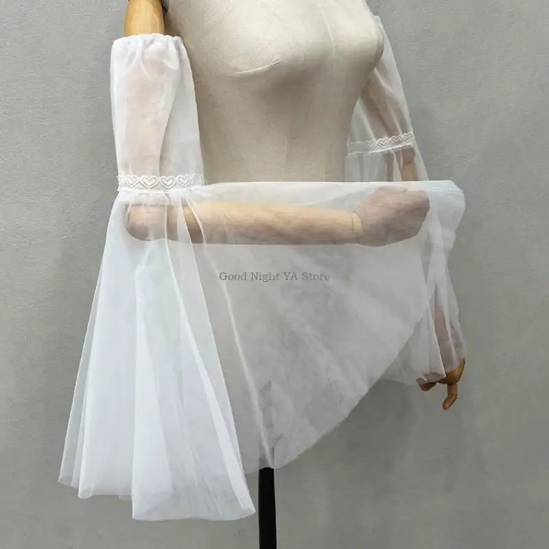  Breathable Wedding Arm Sleeves Lightweight Fabric for Bride Comfortable Fit