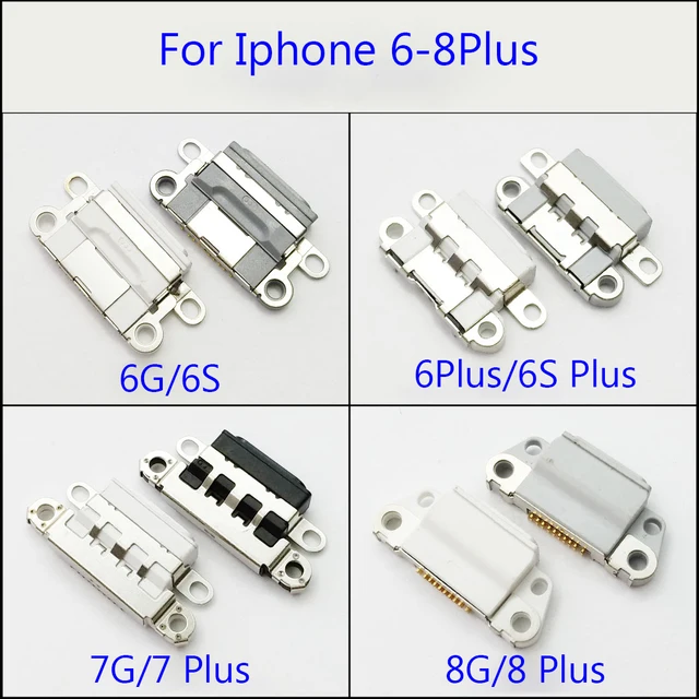 5 szt. Złącze ładowarki USB do iPhone 15 14 13 12 11 Pro Max X XS XR 8 8P 7 7P 6S 6 Plus, żeńskie gniazdo Lightning do ładowania