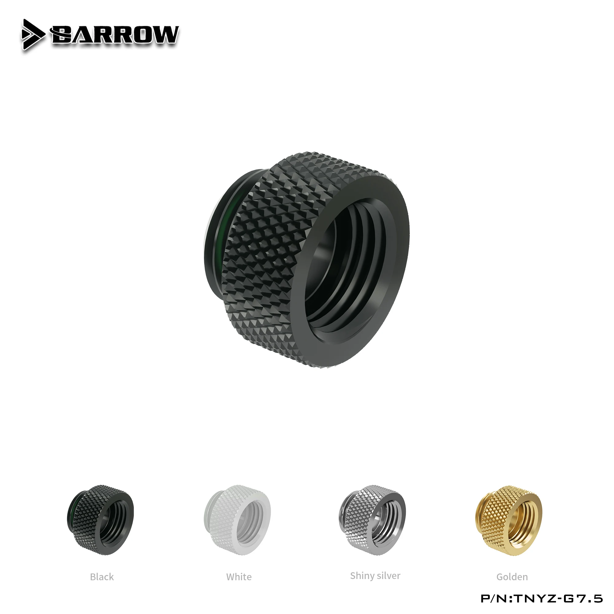 BARROW (Extend 7.5mm) Fitting G1/4'' M to F Extend Connect Adapter Male to Female Increase 7.5mm Length Connector Cooling System