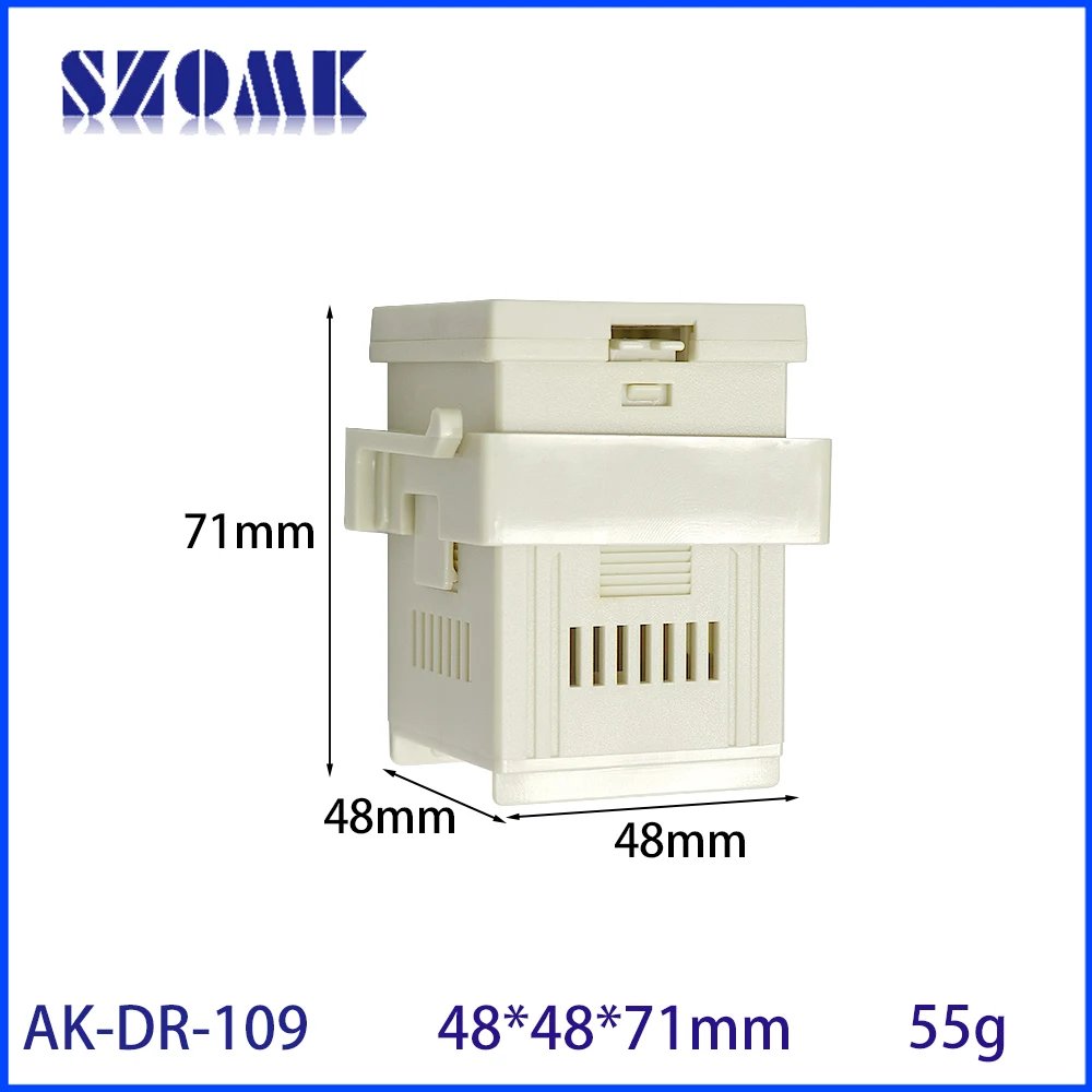 48*48*71mm Industrial Control Box Din Rail Mounting Bracket Pcb Holder Plc Plastic Case Enclosure