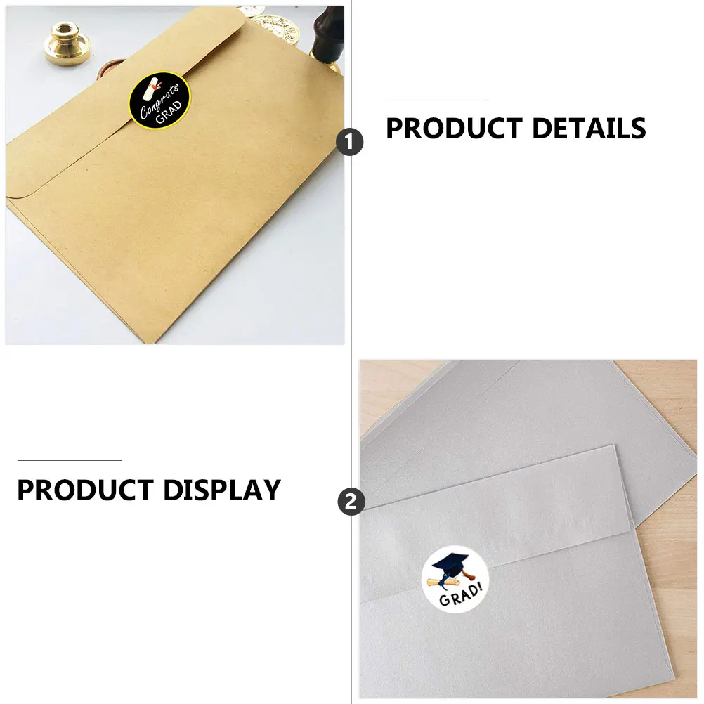 

144pcs Graduation Sticker Season Party Favor Gift Bag Decor Candy Safe Sticker Paper Design