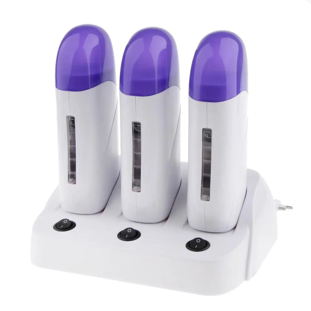 

3pcs Depilatory Roll On Wax Cartridge Heater Warmer Hair Removal Machine EU/US Plug Hair Removal Wax Machine