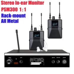 In-Ear Monitoring System PSM300 Stage Personal Wireless In Ear Monitor For Bands 500MHz 100mW 24-Bit Digital DSP Processor Audio