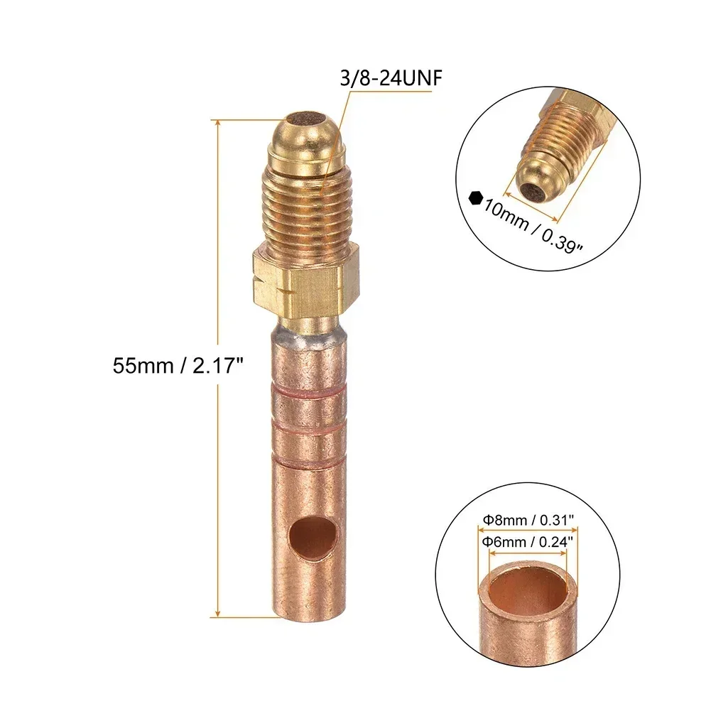 Wp18 tig溶接トーチ用metalワーキングヘッドアダプター、3/8-24unfコネクタ、新品、2個