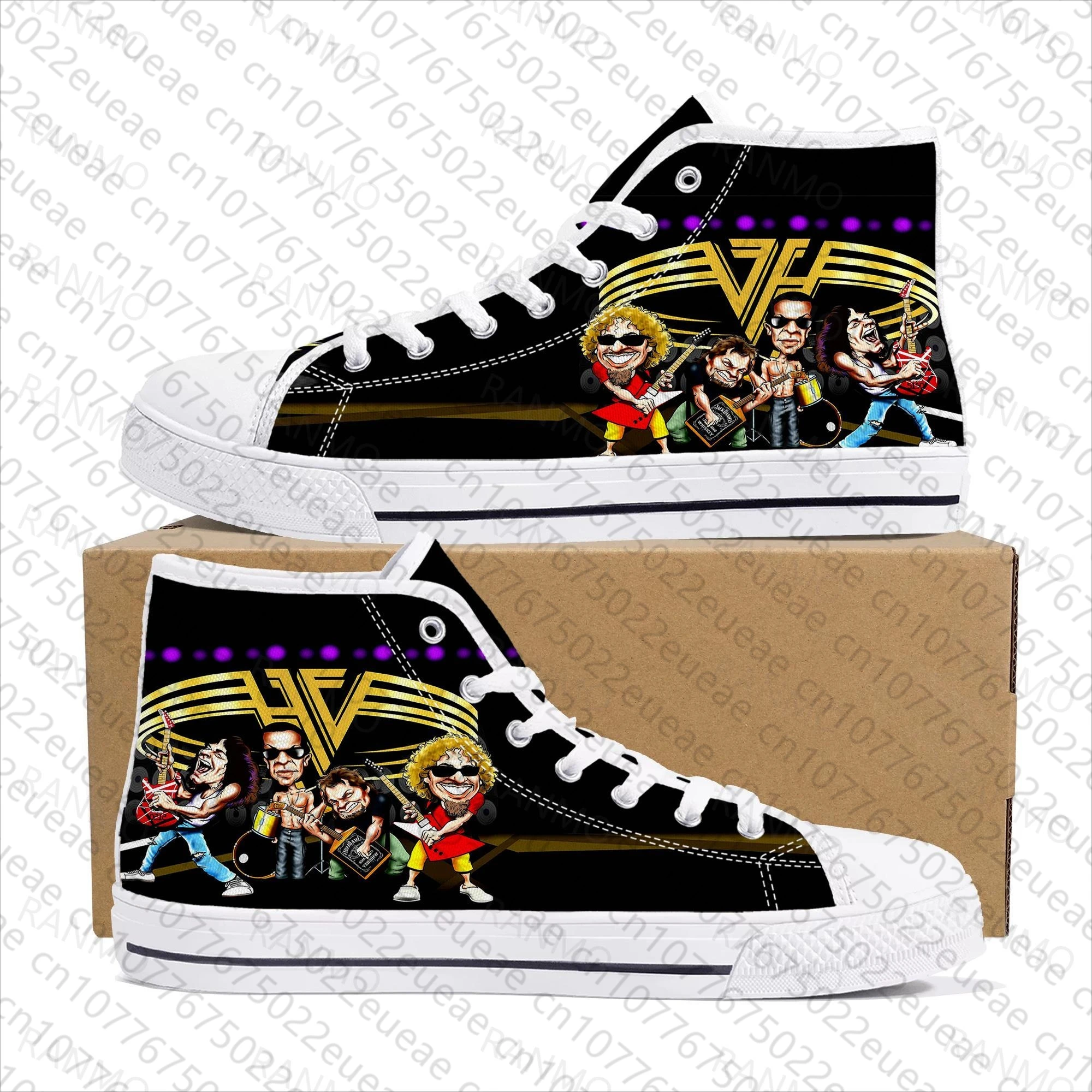 

Van Evh 5150 Stripes Halen High Top Sneakers Men Women Teenager Canvas Sneaker 1984 Casual Custom Couple Shoes High Quality Shoe