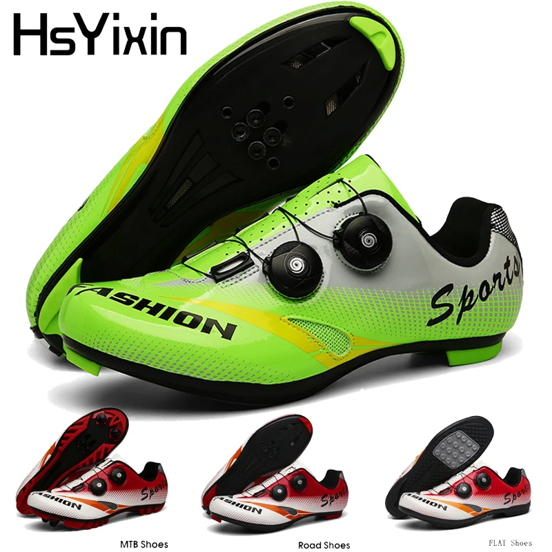 

Road Cycling Shoes Flats Cleats Shoes Speed Cycling Sneaker Man Bike Shoes Women Self-Locking Non-slip Mountain Bicycle shoe