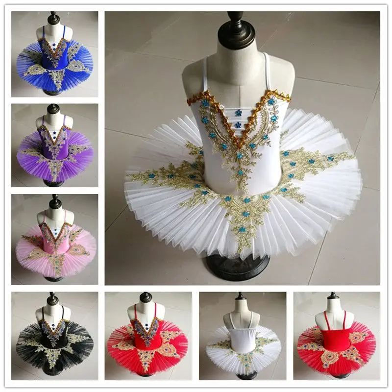 

Children's Ballet Dancing Dress Performance Costume Swan Lake Variations Heavy Handmade Adult Tutu Yarn Sling Skirt