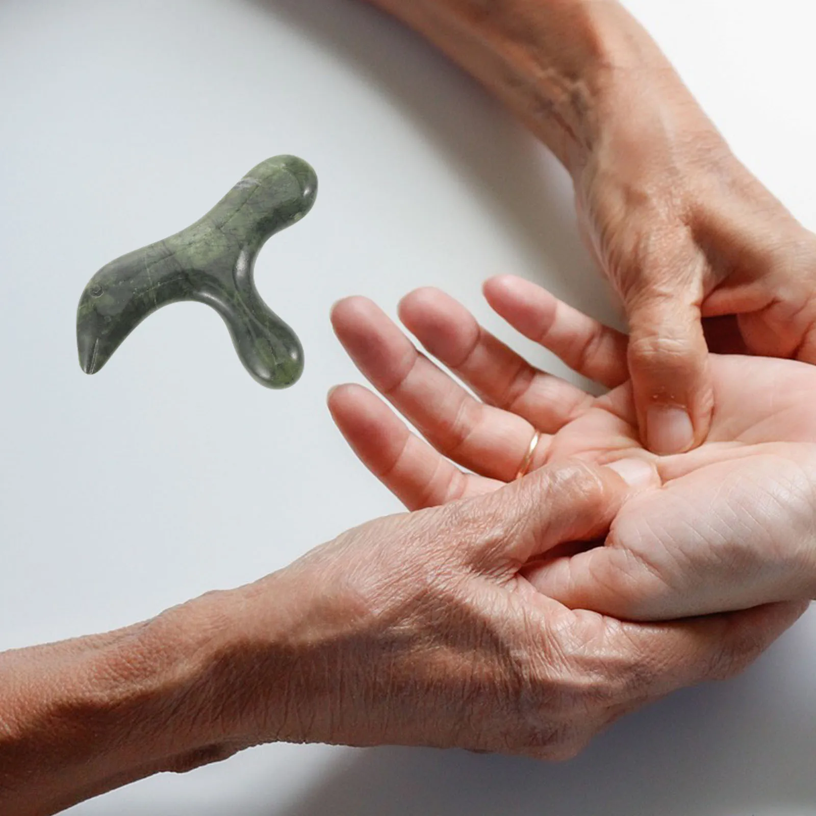 اليشم حجر عصا تدليك الشكل التقليدي القدم اليد الجسم الاسترخاء الوخز بالإبر نقطة مدلك أداة تدليك الحجر #3