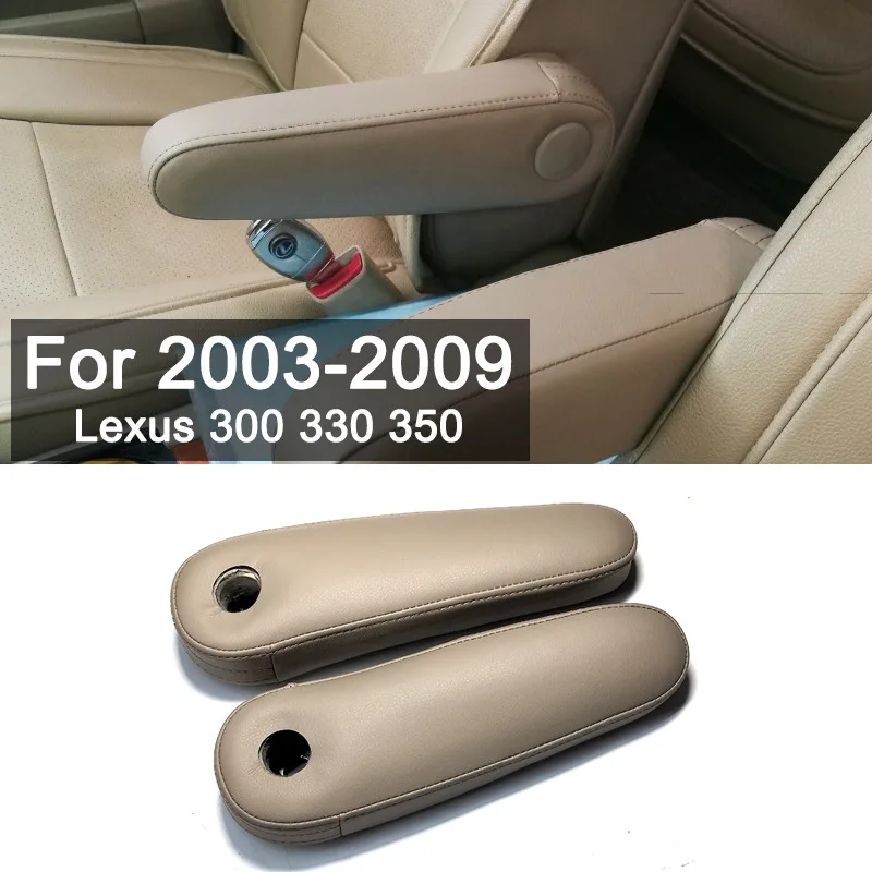 2Pcs Leather Front Seat Armrest Cover For Lexus Rx300 Rx350 Rx400h