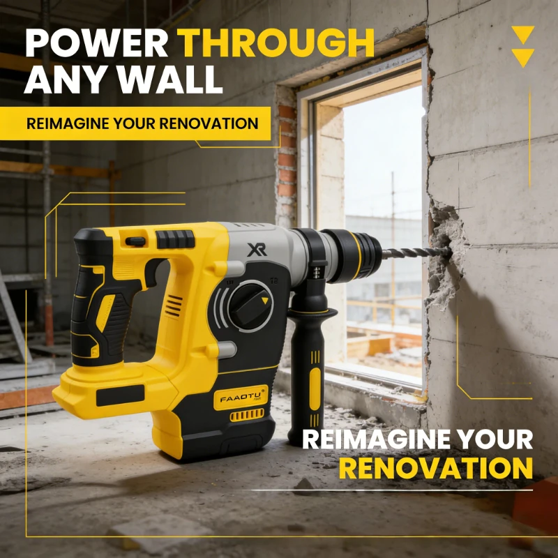 

FAAOTU 273 Brushless Rotary Hammer Drill, 20V Power, Same Tough Reliability&Performance as DW Suitable for DW battery NO battery