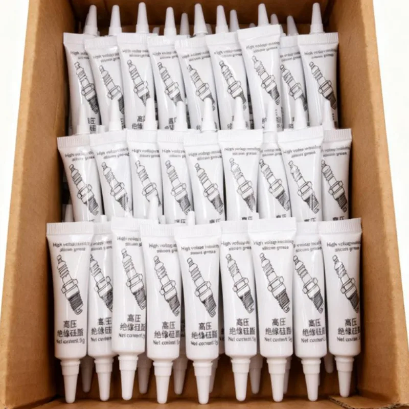 الأبيض سيارة شرارة التوصيل العازلة الشحوم الجهد العالي العازلة الإشعال لفائف سيليكون الشحوم درجة الحرارة المقاومة للتآكل