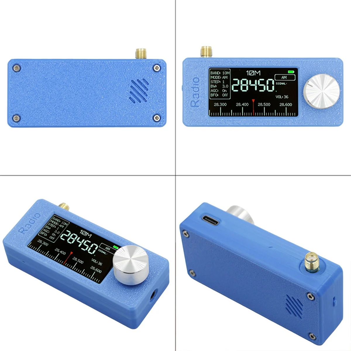 A03R SI4732 Mini Radio Receiver+2 Type Antenna 10Khz-180Mhz Portable Radio AM FM Radio HF SW MW VHF Mini SI4732 Radio
