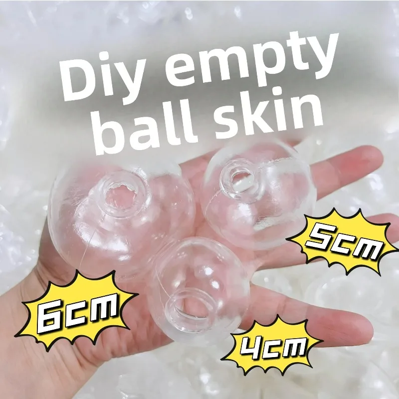 Tpr vacío agua polo descompresión bola vacía hecha a mano juguete DIY cuero vacío no se puede rociar accesorios de relleno de bola ruidosa.