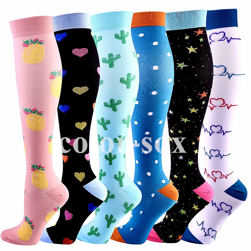 Compression Socks 20-30mmHg Knee High Fit For Medical Varicose Veins Edema Diabetes Men Women Marathon Compression Nurses Socks