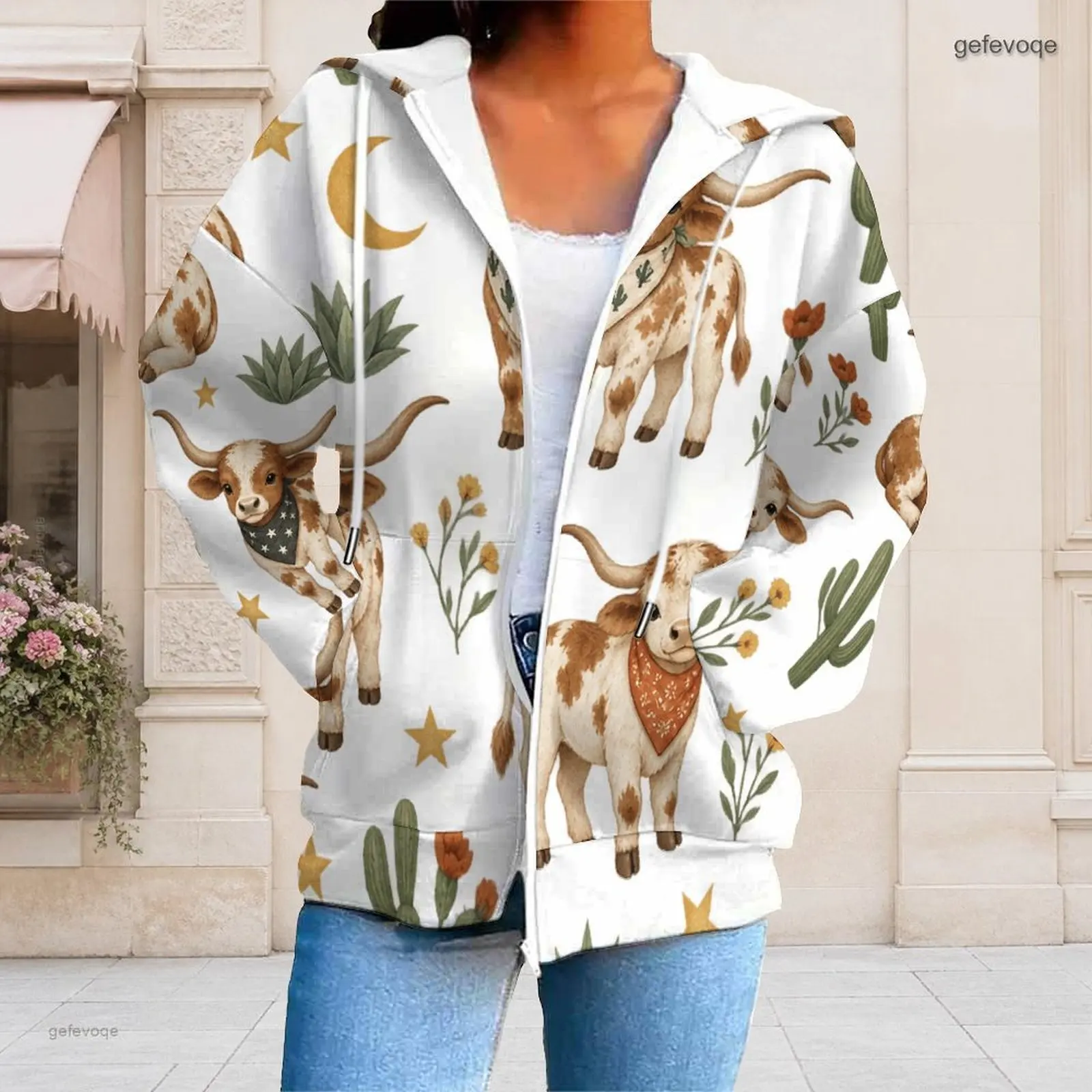 Ropa de otoño con estampado gráfico, de talla grande, para mujer, con capucha, suave, ropa de talla grande para mujer, ideal para ir de compras y para el uso diario.