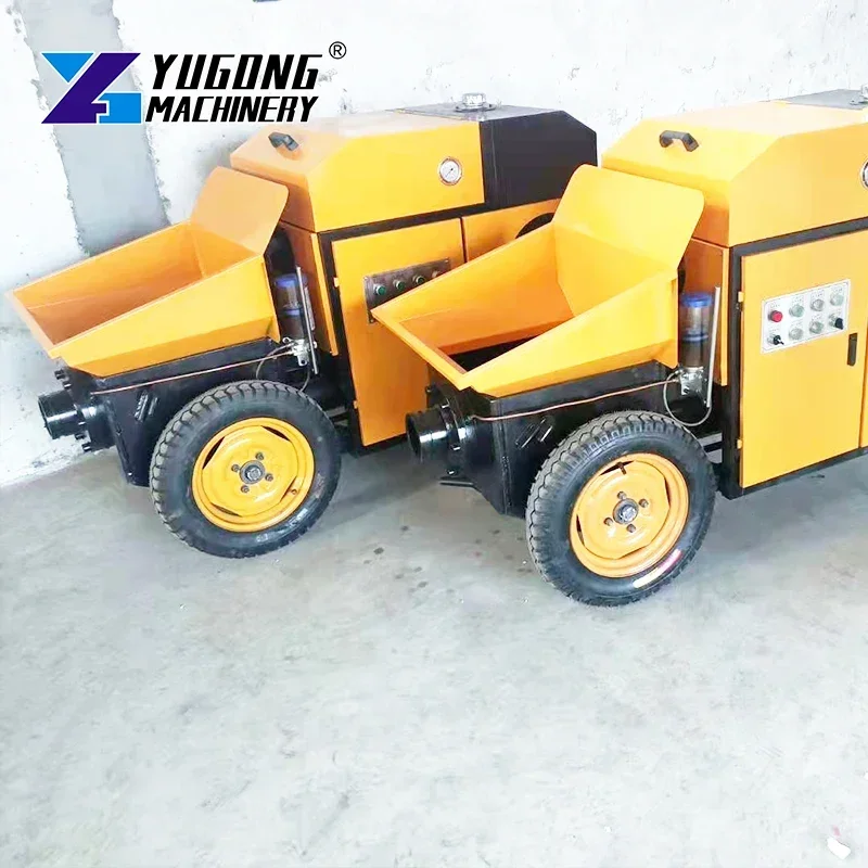 Diesel Concrete Pump Machine Multi Function Concrete Pump Construction Engineering Portable Mobile Mini Diesel Concrete Pump
