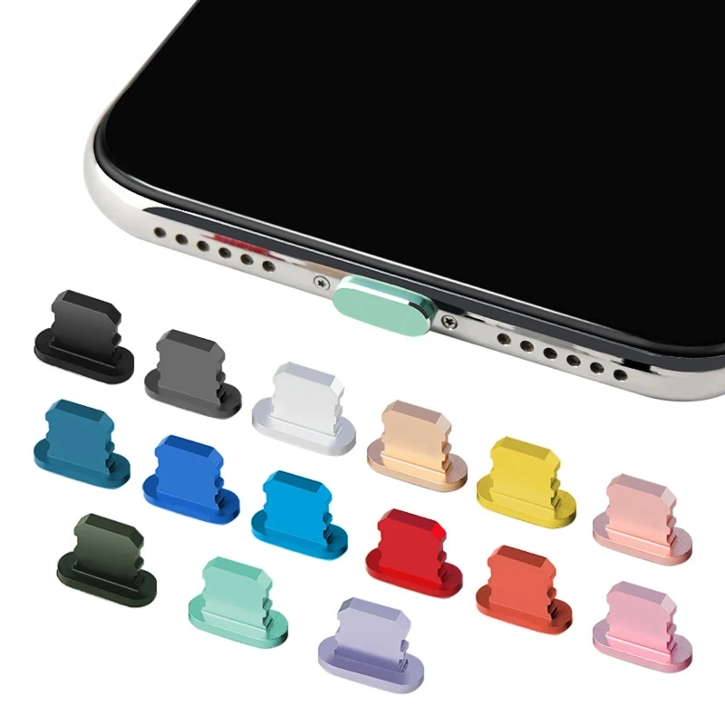 Metal Anti Dust Plug Dust Plugs Protectors for iphone 11/11 Easy to Insert and Remove Sleek Durable H8WD