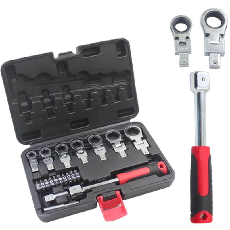 Allsome Ratchet Wrench 20pcs Set Game Combination Complete bond keys Screwdriver Car Bike Motorcycle Household Hand Tool