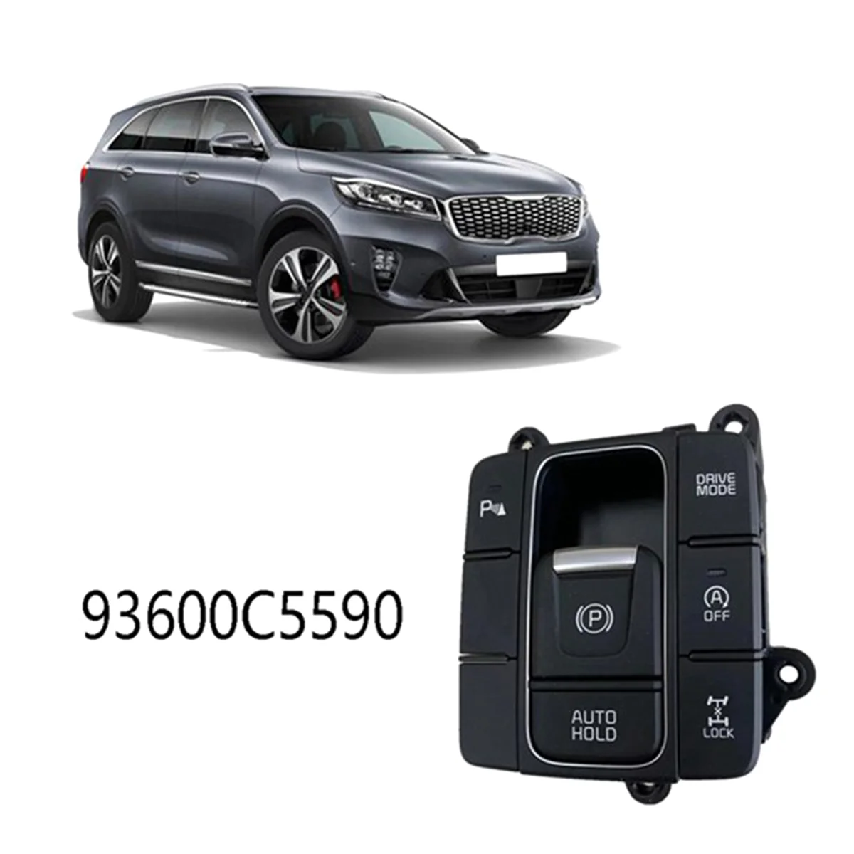 93600C5590 Handbrake Switch Parking Button Switch, Suitable for Kia Sorento 93600C5590