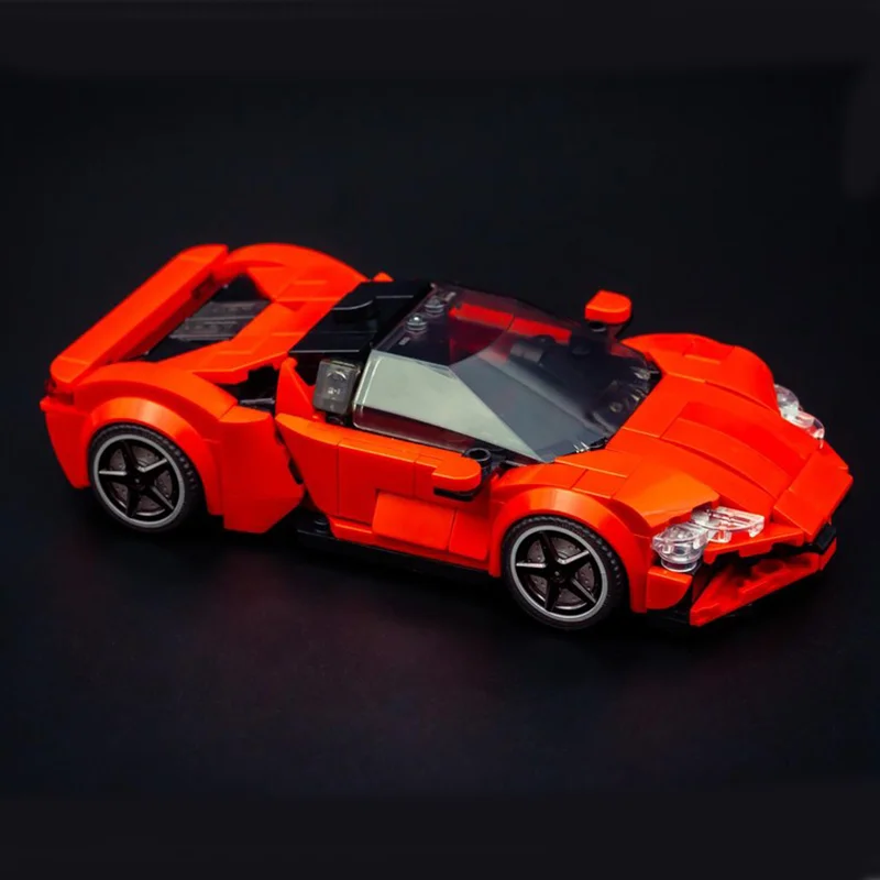 317 個新しい MOC シティハイウェイ SF90 スーパーカーモジュラー DIY クリエイティブ子供用ビルディングブロックギフト