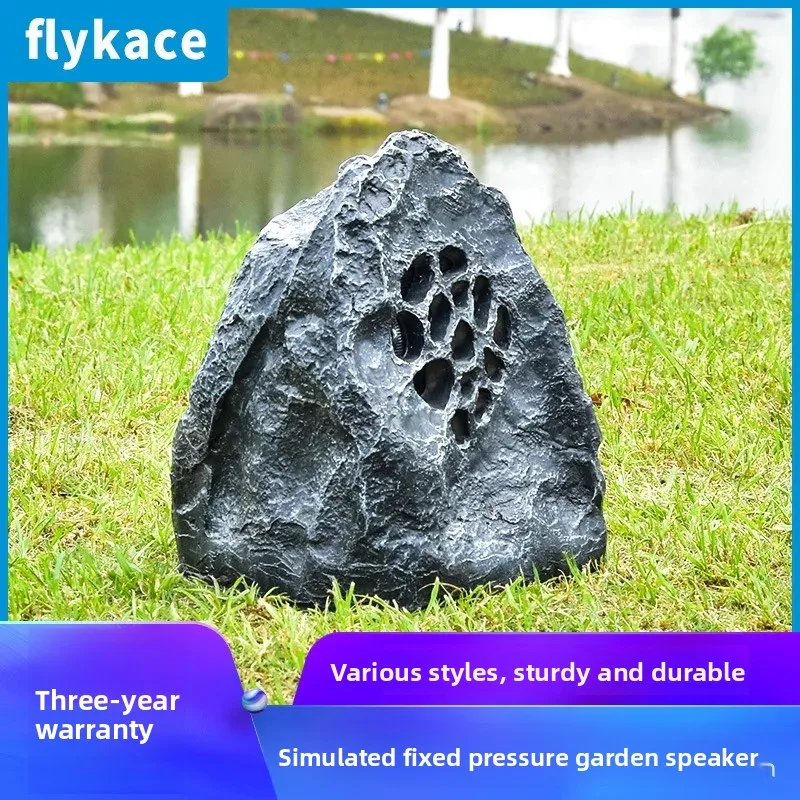 Flykace CPy-11 Rasenlautsprecher, realistischer Steingang, Glas, Stahl, Rasenhorn, dekoratives Audiogerät für den Außenbereich, chinesischer Hersteller