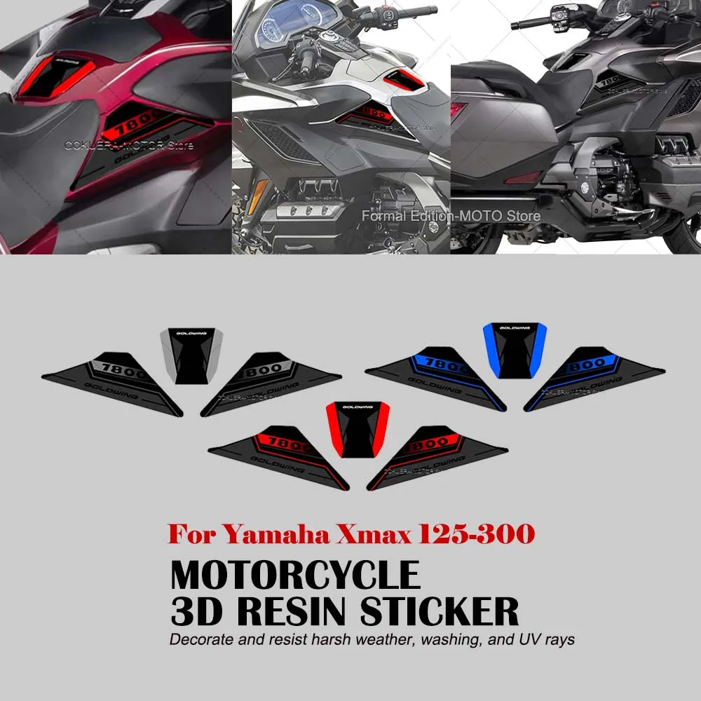 

For Honda GoldWing 1800 Goldwing GL1800 F6B 2018-2023 Motorcycl Tank Pad Sticker Waterproof 3D Epoxy Resin Protection Sticker