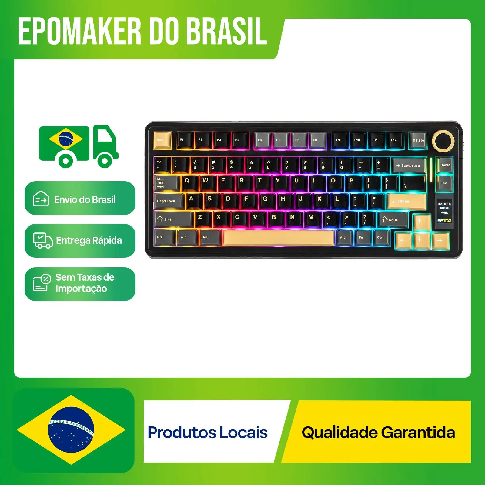 EPOMAKER X AULA E75Max 5000mah Preto/Branco/Rosa